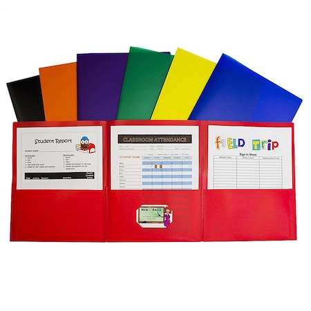 C-Line Products Trifold Poly Portfolio, 24PK CLI33940